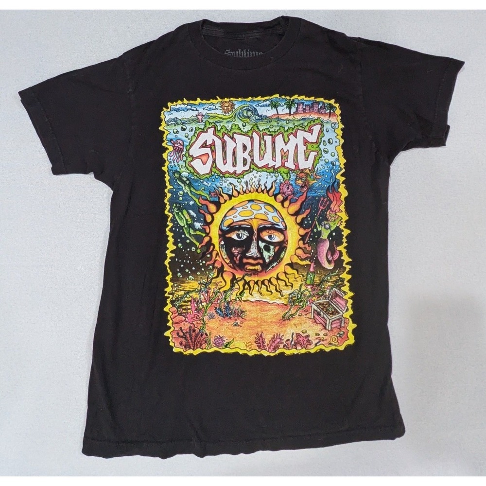 Sublime T Shirt Mens Medium Black Excellent 40oz To Freedom Sun Graphic Tee